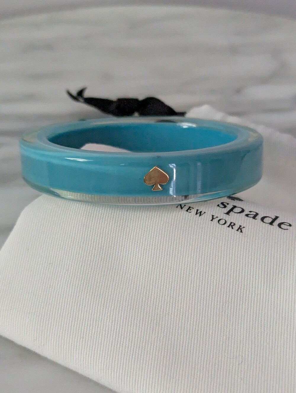 kate spade Turquoise Around Town Bangle with Gold Spade Accent - New In Dust Bag - Picture 8 of 16
